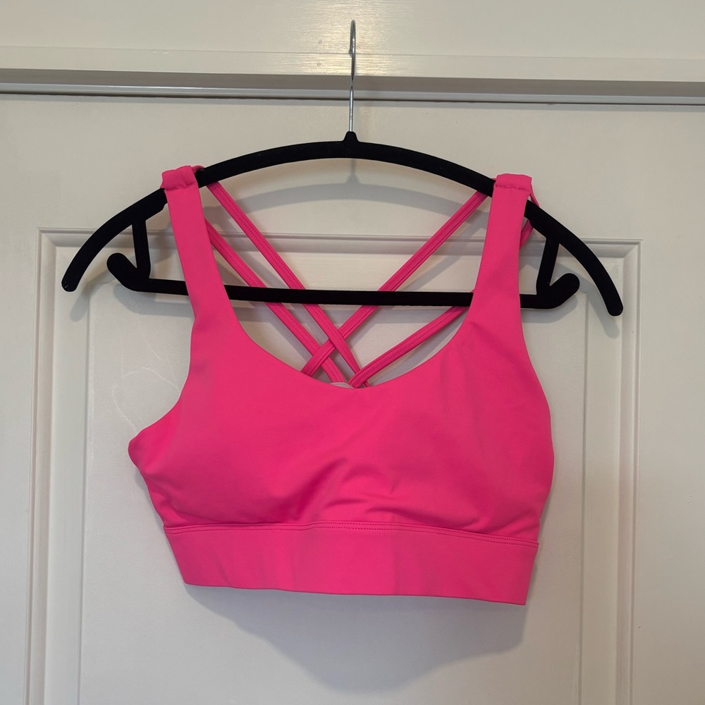 Zyia Active - Hot Pink light & tight Strappy Bra